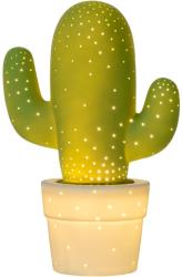 Lucide 13513/01/33 | Cactus Lucide asztali lámpa 30, 5cm kapcsoló 1x E14 fehér, zöld (13513/01/33)