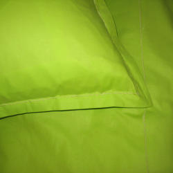 Cri Design Lenjerie de pat din bumbac satinat verde, 2 persoane, cu broderie decorativa (BR_UV)
