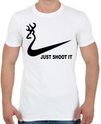 printfashion Just shoot it 2 - Férfi póló - Fehér (1520599)