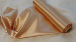  szatén selyem asztali futó (25 cm * 10 m) világos drapp, bézs -1701