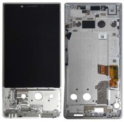  NBA001LCD004341 BlackBerry Key2 ezüst OEM LCD kijelző érintővel kerettel előlap (NBA001LCD004341)