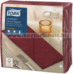 Tork 478148 Tork Premium Linstyle Dinner textilhatású szalvéta Bordó (478148)