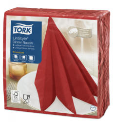 Tork 478854 Tork Premium Linstyle Dinner textilhatású szalvéta Piros (478854)