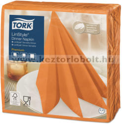 Tork 478851 Tork Premium Linstyle Dinner textilhatású szalvéta Narancssárga (478851)