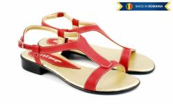 MITVAS Sandale dama din piele naturala - Made in Romania S16RED - ciucaleti