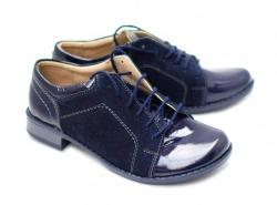 Rovi Design Pantofi dama piele naturala, casual bleumarin, Made in Romania DAMALACPINTB - ciucaleti