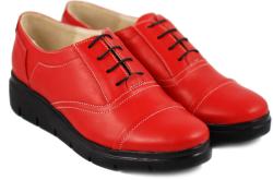 Rovi Design Pantofi dama rosii din piele naturala, cu platforme RUT2R - ciucaleti