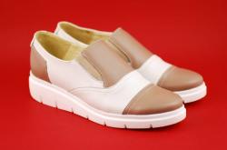 Rovi Design Pantofi dama din piele naturala de culoare bej - ROV4BB - ciucaleti