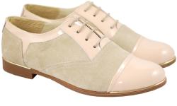Rovi Design Pantofi dama casual din piele naturala BEJ - RUT2LACBEJ - ciucaleti