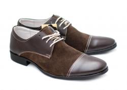 Lucianis Style Pantofi maro barbati casual - eleganti din piele naturala 959M - ciucaleti