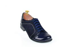 Rovi Design Pantofi dama casual din piele naturala bleumarin, BOB, P53BLBL