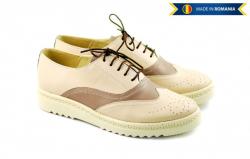 Rovi Design Pantofi dama casual din piele naturala Bej - P40BB - ciucaleti