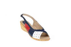Rovi Design Sandale dama din piele naturala, cu platforma joasa - SMALTARABL - ciucaleti