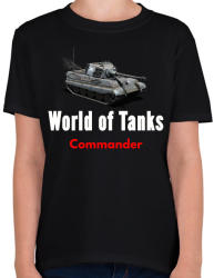 printfashion world of tanks commander - Gyerek póló - Fekete (1534604)