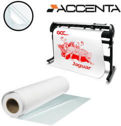 ACCENTA Rola hartie plotter autoadeziva transparenta vinyl, A1+, 610 mm x 30 m, ACCENTA