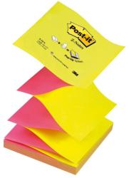 Post-it Notite adezive Post-It Z-Notes, 76 x 76 mm, 100 file, roz/galben neon