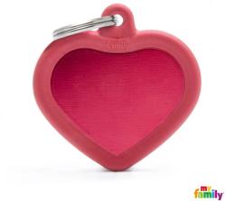 Medalion My Family - Hushtag, inimă roșie 1 buc