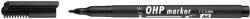 ICO Marker universal OHP ICO, varf rotund, 1 - 1.5 mm, negru