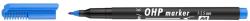 ICO Marker universal OHP ICO, varf rotund, 1 - 1.5 mm, albastru