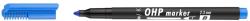 ICO Marker permanent OHP B ICO, varf rotund, 2 - 3 mm, albastru