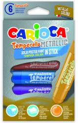 CARIOCA Creioane tempera metalizate, lavabile, 6 culori/cutie, CARIOCA Temperello Metallic