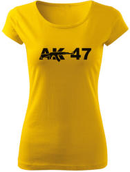 DRAGOWA tricou de damă ak47, galben 150g/m2