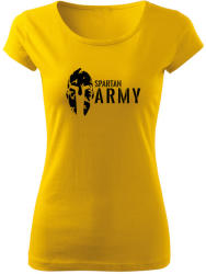 DRAGOWA tricou de damă spartan army, galben 150g/m2