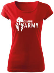 DRAGOWA tricou de damă spartan army, rosu 150g/m2