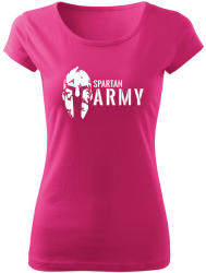 DRAGOWA tricou de damă spartan army, roz150g/m2