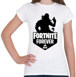 printfashion Fortnite Forever - Raven (Fekete) - Női póló - Fehér (1544683)
