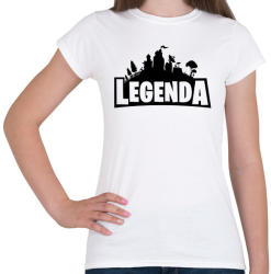 printfashion Legenda - Fortnite Style (Fekete) - Női póló - Fehér (1546402)