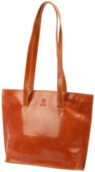 Florence 47 konyakbarna női bőr kézitáska, válltáska, shopper 39 x 28 x 10.5 cm (53700)