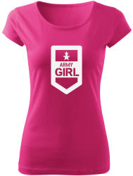 DRAGOWA tricou de damă army girl, roz150g/m2
