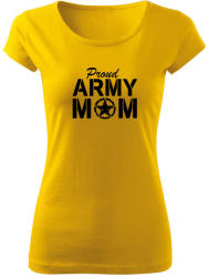 DRAGOWA tricou de damă army mom, galben 150g/m2