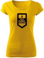 DRAGOWA tricou de damă army girl, galben 150g/m2