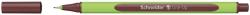 Schneider Liner SCHNEIDER Line-Up, rubber grip, varf fetru 0.4mm - maro