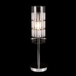 Italux MTM1957-1 | Max-IT Italux asztali lámpa 46cm vezeték kapcsoló 1x E27 króm, átlátszó (MTM1957-1)