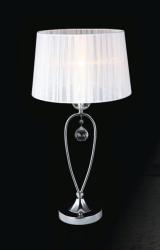 Italux MTM1637-1W | Vivien Italux asztali lámpa 59cm 1x E14 átlátszó, króm, fehér (MTM1637-1W)