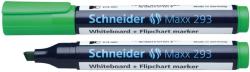 Schneider Marker SCHNEIDER Maxx 293, pentru tabla de scris+flipchart, varf tesit 2-5mm - verde