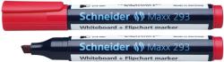 Schneider Marker SCHNEIDER Maxx 293, pentru tabla de scris+flipchart, varf tesit 2-5mm - rosu