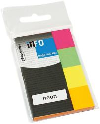 Info PageMarker 20 x 50 mm, 200 file Neon, Info Notes, 4 culori/set