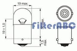 BOSCH R5W 6V 5W izzó