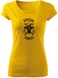 DRAGOWA tricou de damă special forces, galben 150g/m2