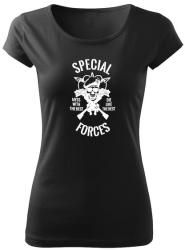 DRAGOWA tricou de damă special forces, negru 150g/m2