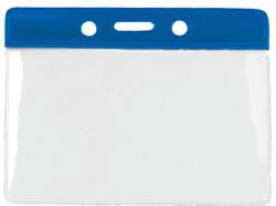 Portecuson orizontal cu banda color - albastru