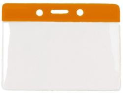 Portecuson orizontal cu banda color - portocaliu