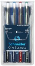 Schneider Roller cu cerneala SCHNEIDER One Business, ball point 0.6mm, 4 culori/set - (N, R, A, V)