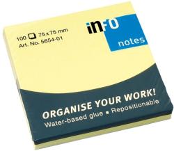 Info Notes adeziv 75 x 75 mm, 100 file, Info Notes