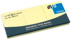 Info Notes adeziv 50 x 40 mm, 3 x 100 file, Info Notes