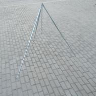  160 cm-es horganyzott bográcsállvány, teleszkópos zártszelvény, biztonsági fej (0650)